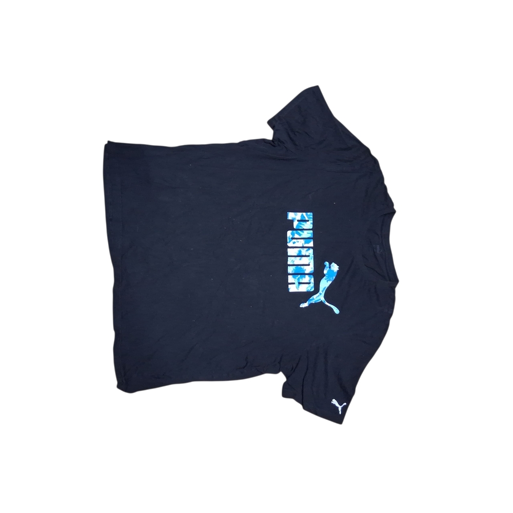 Puma Navy Tee with Light Blue Graphic